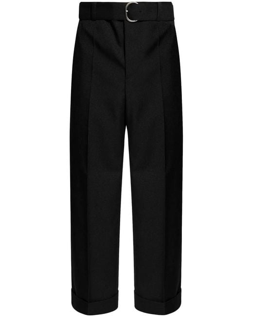 Jil Sander Black Pleated Trousers for men