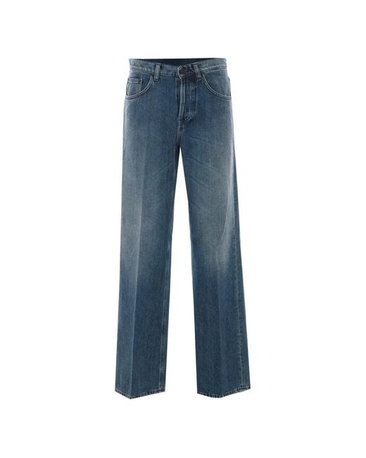 Dondup Blue Jacklin Wide-Leg Jeans