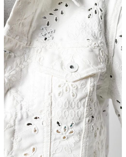 Off-White c/o Virgil Abloh White Broderie Anglaise Denim Jacket