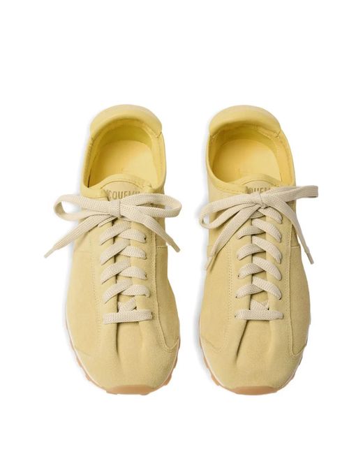 Jacquemus Yellow The Tennis Suede Lace-Up Sneakers