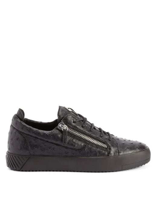 Zapatillas bajas Frankie Winter con doble cremallera Giuseppe Zanotti de hombre de color Black