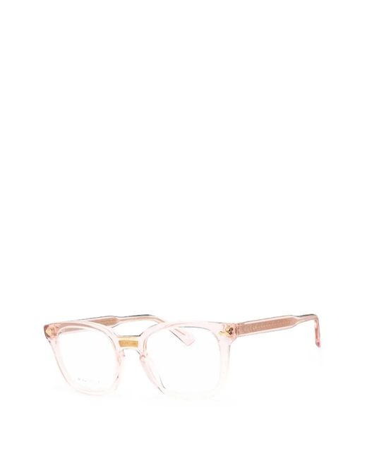 Gucci Natural Rectangle-Frame Glasses