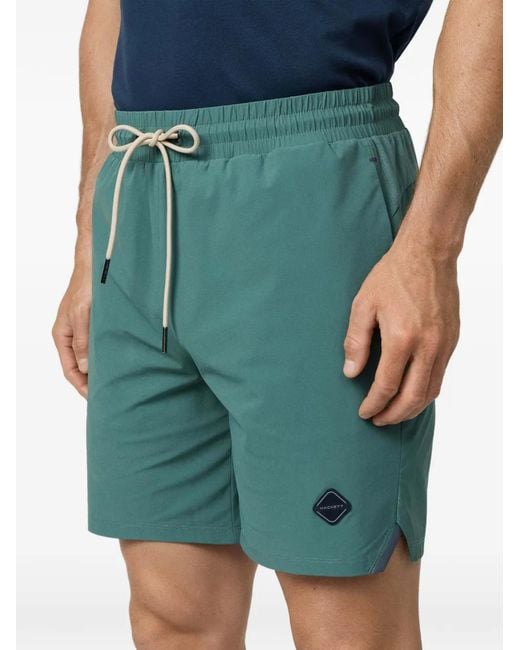 Hackett Green Hs Diamond-Badge Track Shorts for men