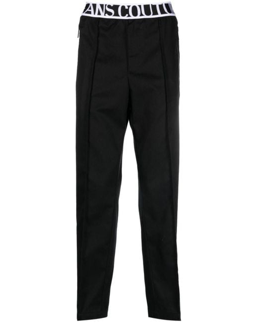 Pantalon à taille à logo Versace pour homme en coloris Black