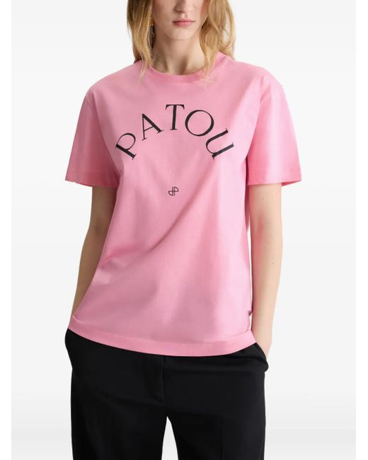 Patou Pink T-Shirt Mit Logo-Print