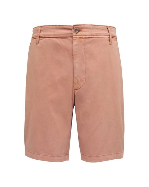 AG Jeans White Belt-Loops Shorts for men