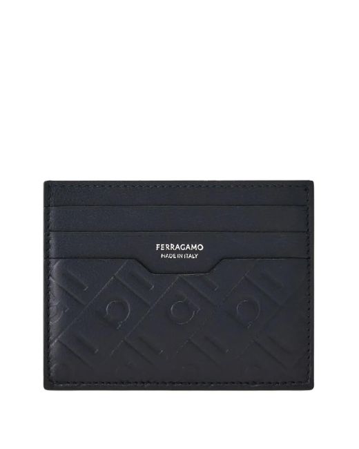 メンズ Ferragamo ガンチーニ カードケース Blue