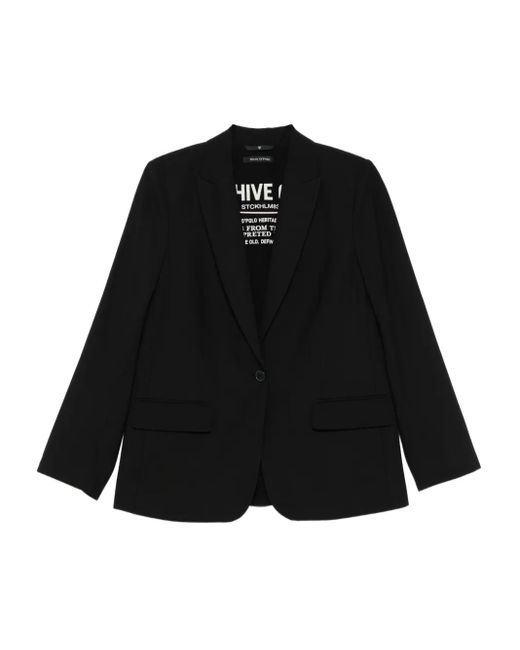 Marc O' Polo Black Single-Button Cotton Blazer