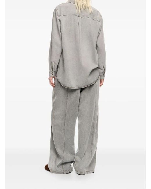 Bimba Y Lola Gray Elasticated-Waist Jeans