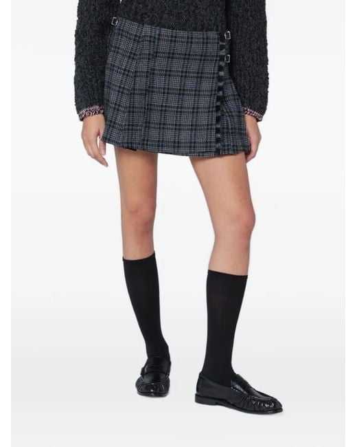 DURAZZI MILANO Black Minijupe À Carreaux