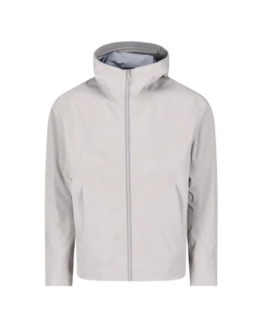 Veilance Gray Hooded Zip-Up Jacket for men