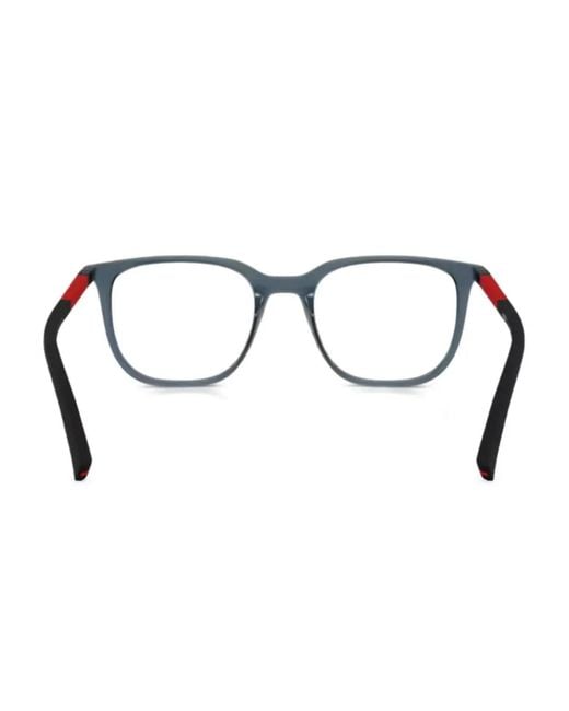 Prada Linea Rossa Gray Square-Frame Glasses for men