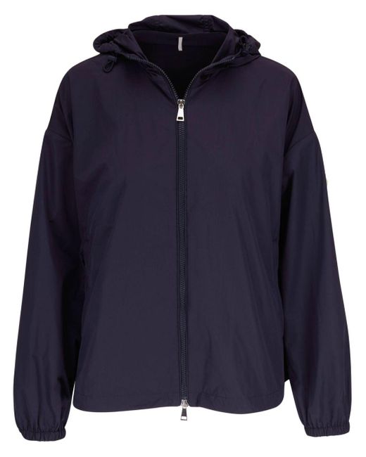 Moncler Blue Hooded Zip-up Jacket