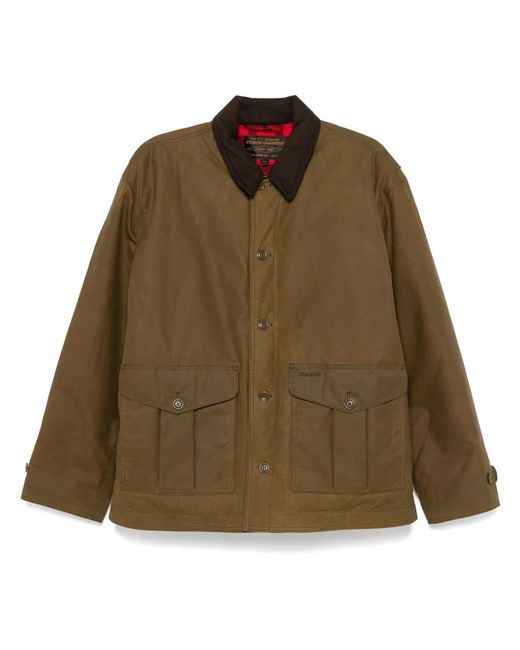 Filson Brown Tin Cloth Field Jacket for men