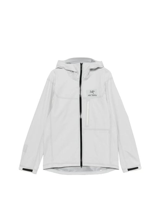 Arc'teryx White Alpha Sl Hooded Jacket for men