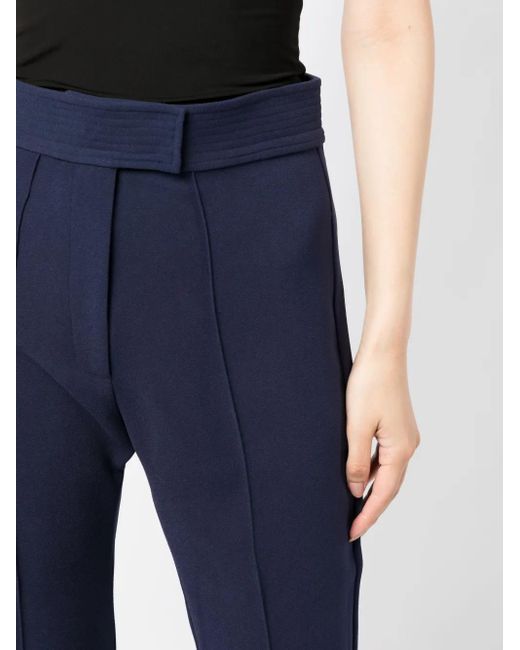 Alex Perry Blue High-Waisted Flared Trousers