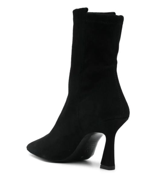 Stuart Weitzman Black Suede Ankle Boots