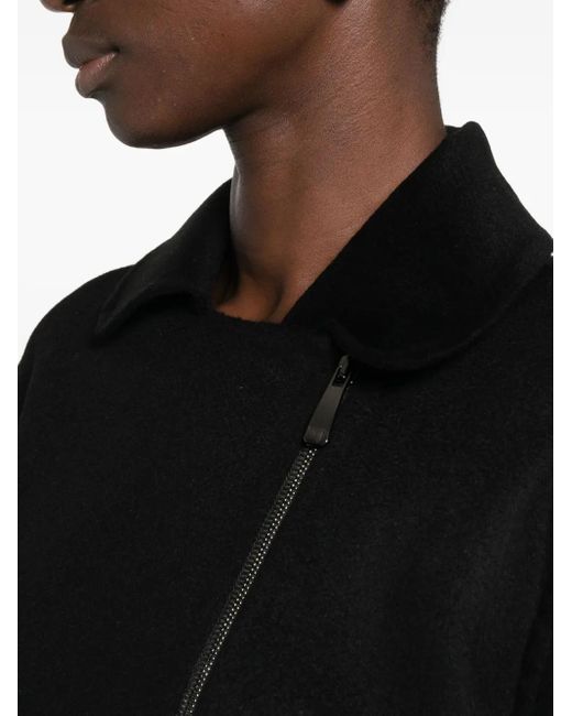 Malo Black Cashmere Biker Jacket