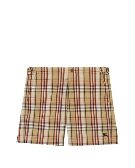 Burberry Metallic Check Seersucker Swim Shorts for men