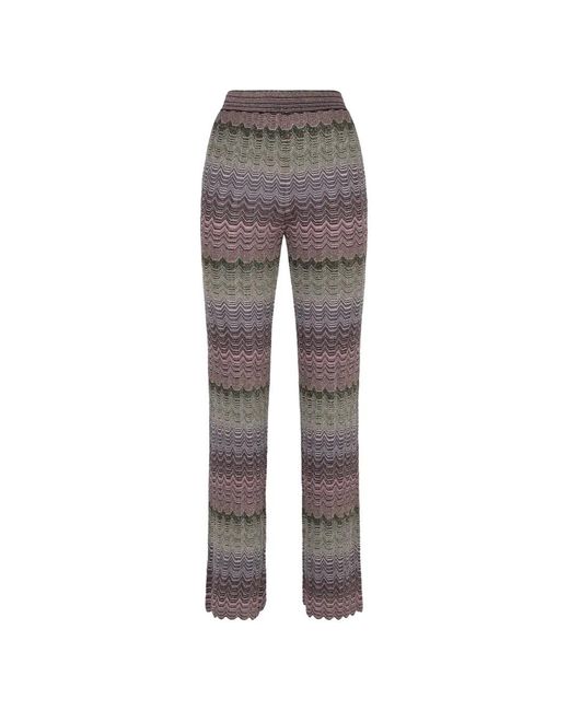 Missoni Gray Zig Zag-Pattern Trousers