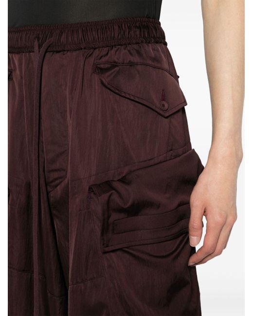Julius Red Wide-leg Cargo Trousers for men