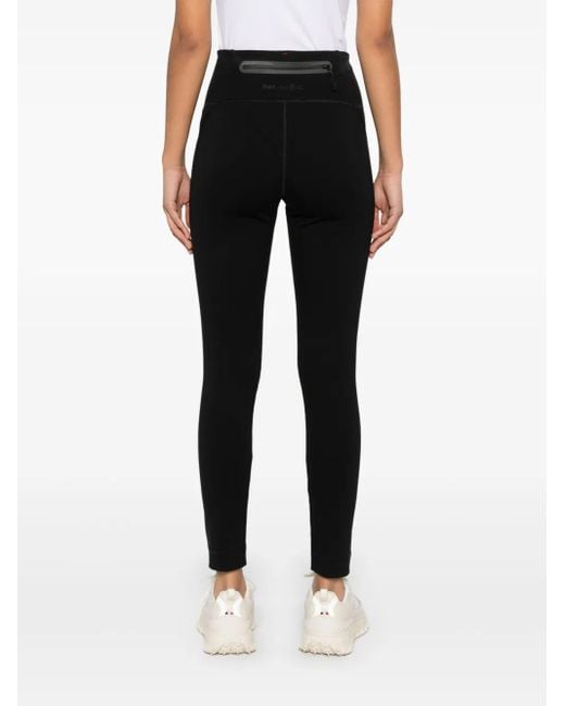 Moncler Black Technical Jersey Leggings
