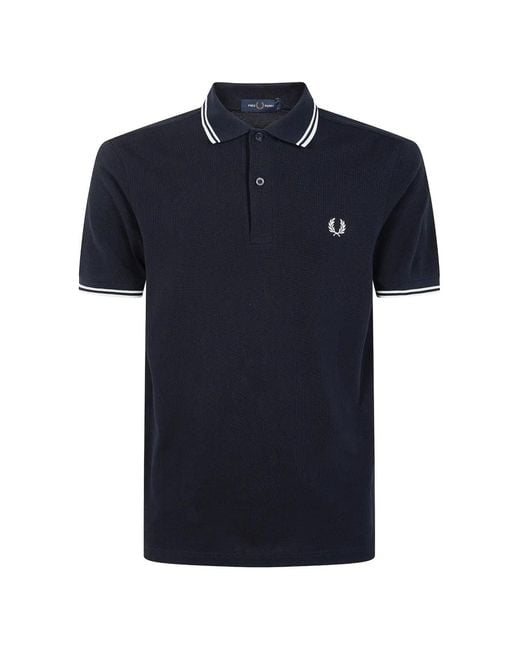 Fred Perry Blue Twin-Tipped Polo Shirt for men
