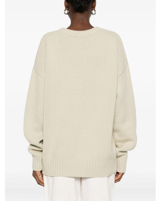 Extreme Cashmere Natural Round-Neck Cashmere Sweater