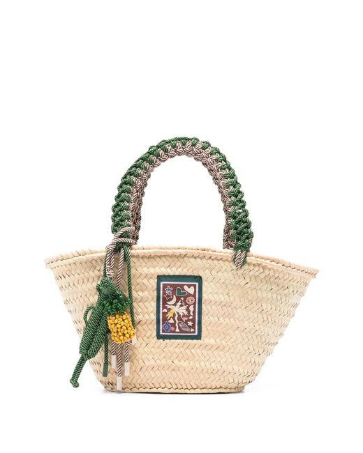 ALÉMAIS Metallic Macrame Midi Basket