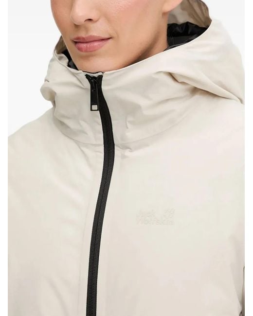 Jack Wolfskin Natural Frost Haven Kapuzenmantel Mit Reißverschluss