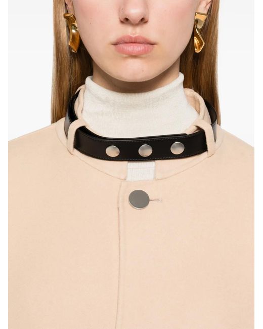 Jil Sander Natural Belted-Detailed Coat