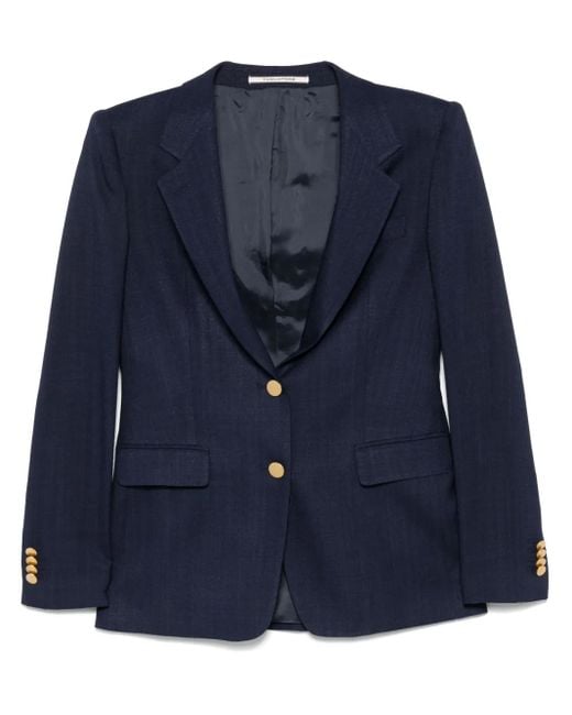Tagliatore Blue Button Single-Breasted Blazer