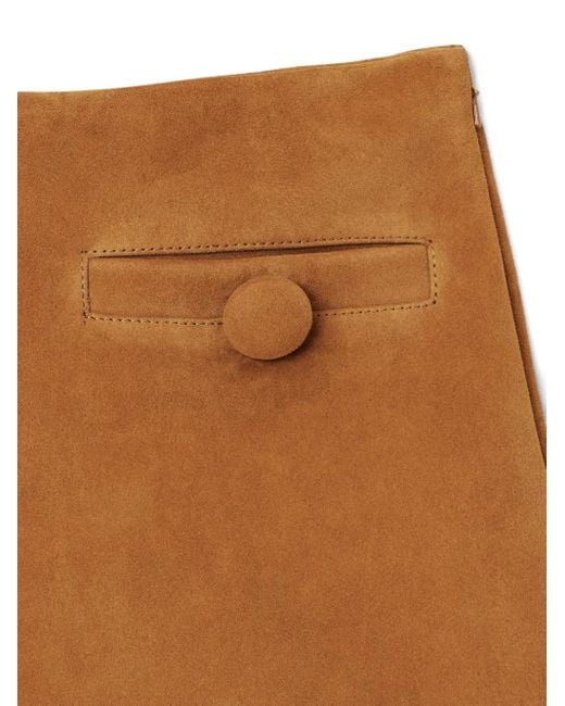 Minijupe En Daim À Plis Creux Marc Jacobs en coloris Brown