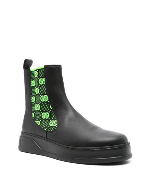 Gucci Black GG Leather Boot for men