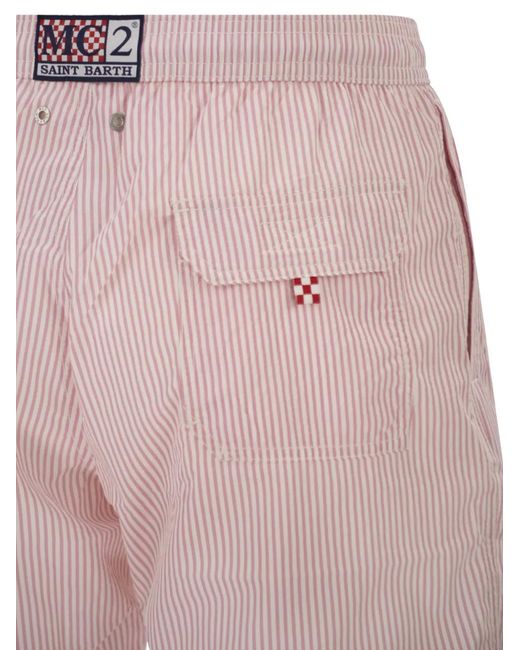 Mc2 Saint Barth Pink Polyester Polyamide Patmos Beachwear for men