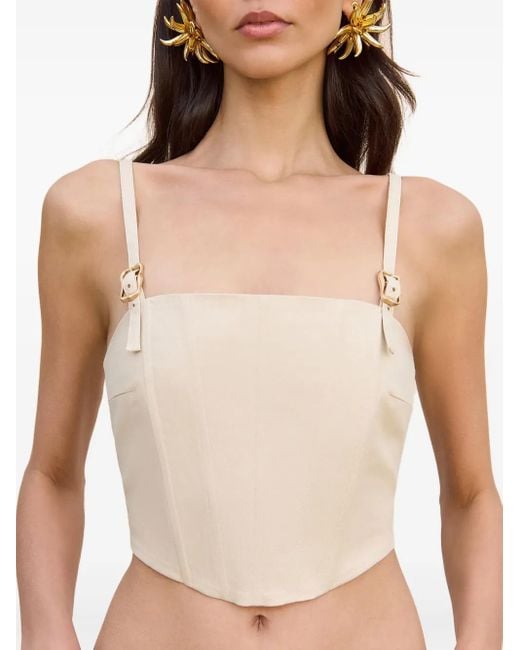 Cult Gaia Natural Loren Crop Top
