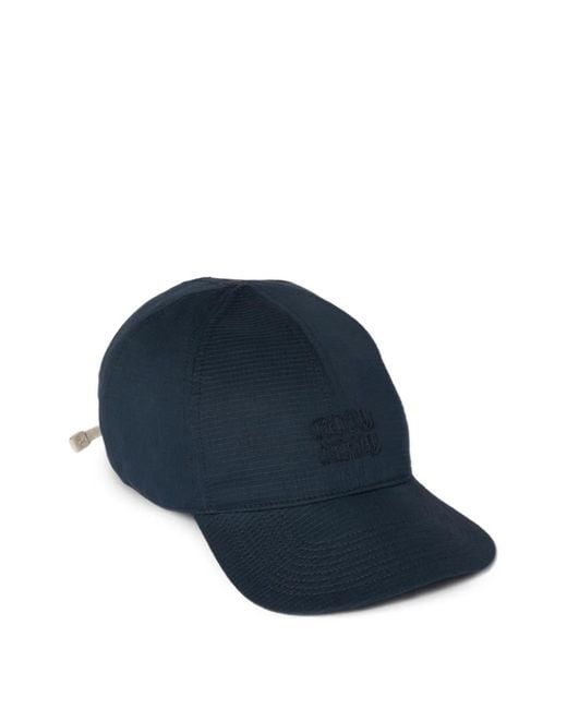 Miu Miu Blue Cotton Baseball Cap