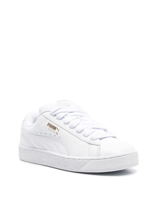 PUMA White Suede Xl Leather Sneakers for men