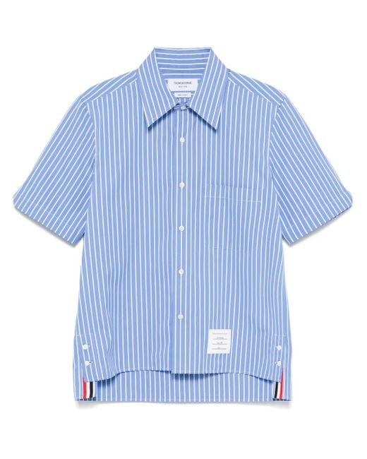 メンズ Thom Browne ストライプ シャツ Blue