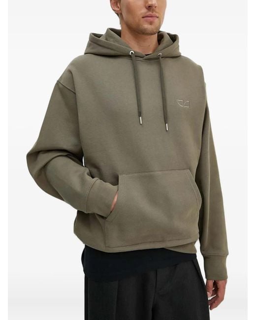 IRO Green Logo-Embroidered Hoodie for men