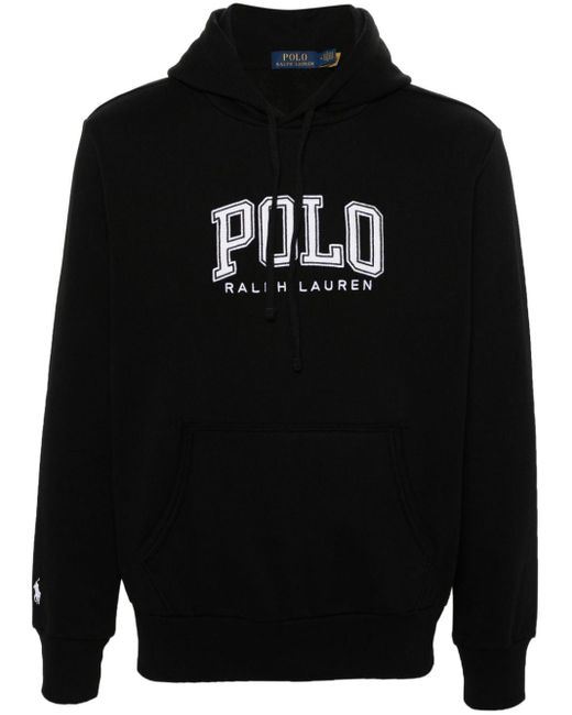 Polo Ralph Lauren Black Logo-embroidered Coton-blend Hoodie for men