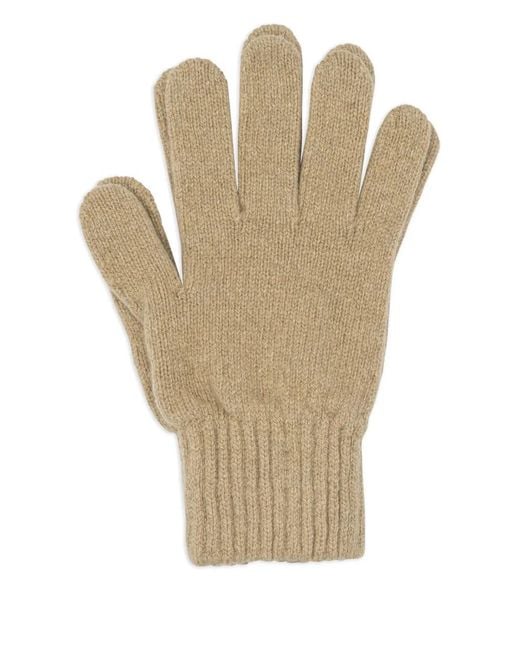 VIETTI MERCHANDISE White Ribbed-Trim Gloves for men