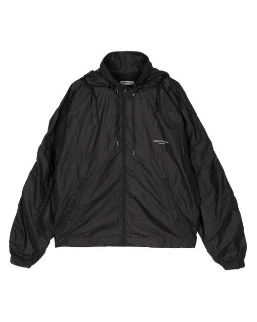 Wooyoungmi Black Logo-print Hooded Jacket for men