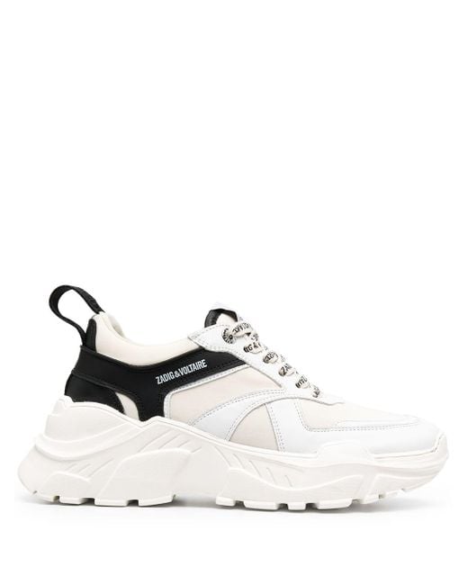Zadig & Voltaire Sneakers Met Contrasterend Bandje in het White