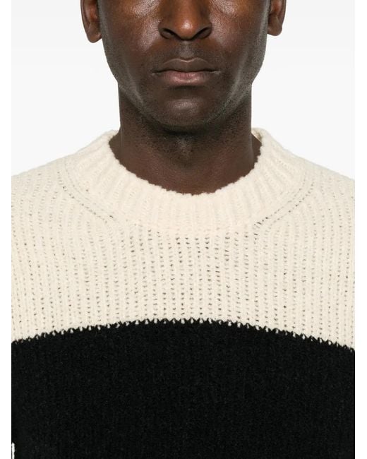 Pull Rayé En Maille Bouclée Moncler pour homme en coloris Black