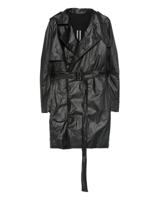 Rick Owens Mantel mit Gürtel in Black für Herren