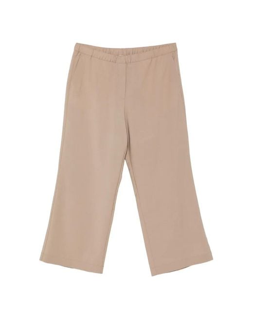 Marc O' Polo White Elasticated-Waist Wide-Leg Trousers