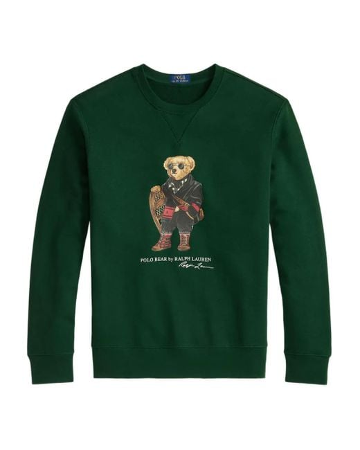 Polo Ralph Lauren Green Polo Bear Sweatshirt for men