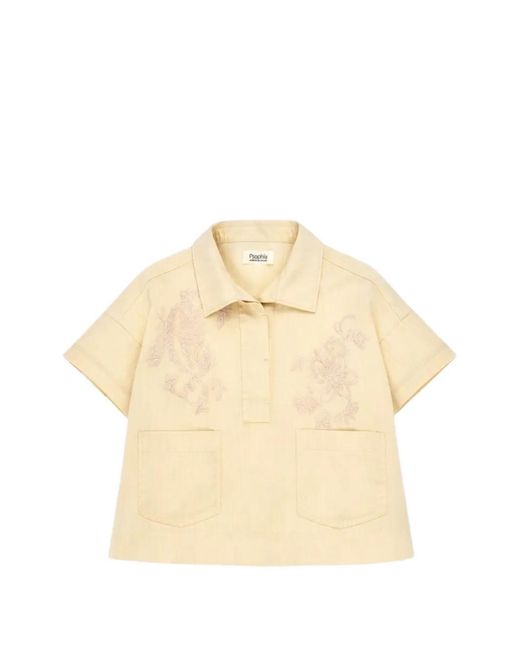 Psophia Natural Embroidered Blouse