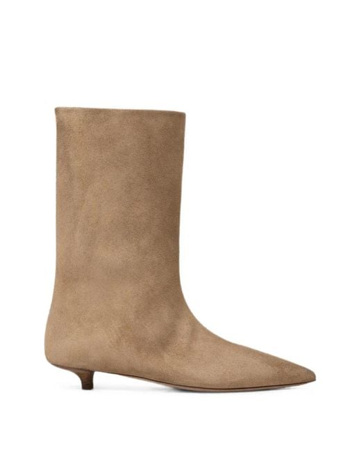 Marsèll Brown Spino Pointed-Toe Suede Boots